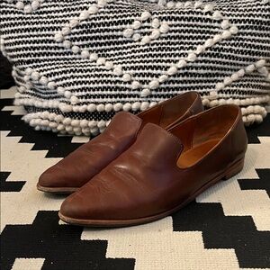 Women's Brown Leather Slip-On Loafers
